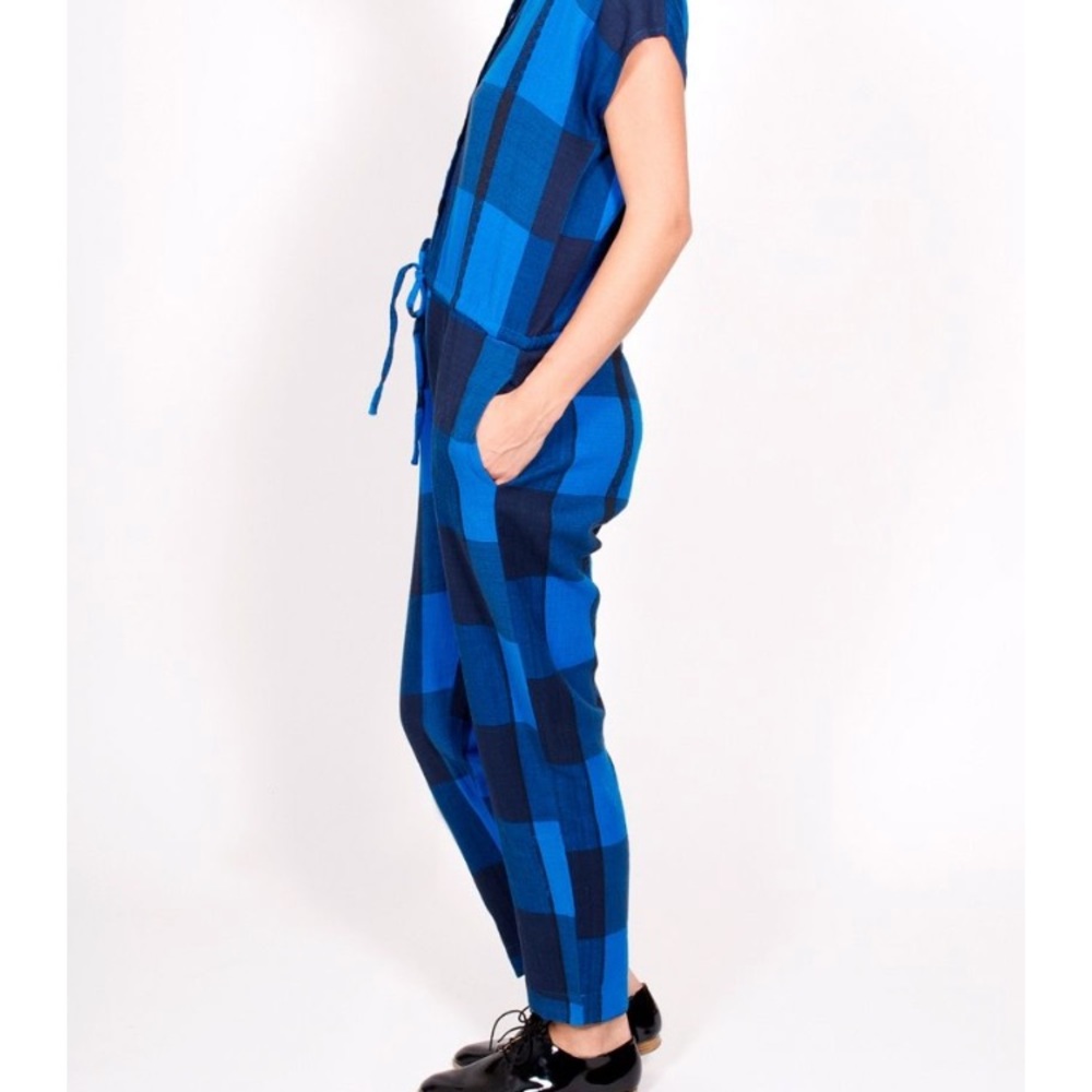 Ace & Jig Indigo Check Coveralls